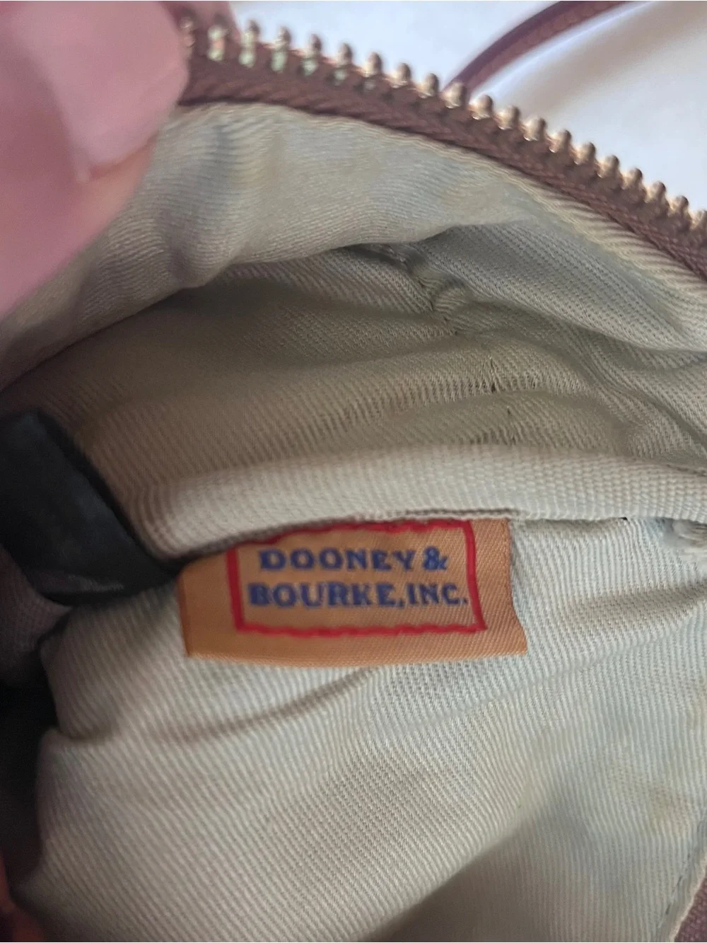 Dooney & Bourke Triple Zip Pebbled Leather Crossbody - Navy Blue VGUC